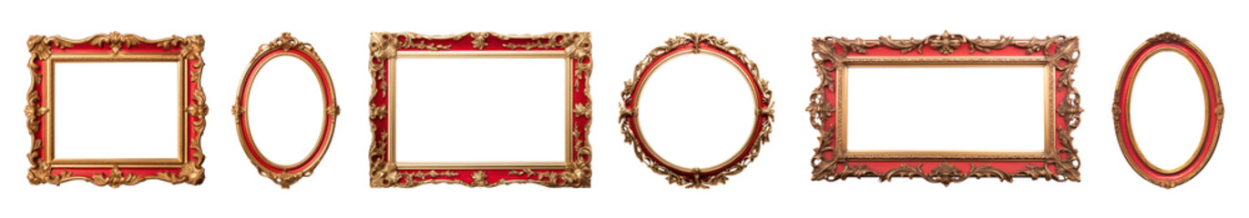Red vintage frame set