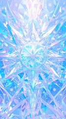 Abstract light blue background with crystal shapes creating beautiful star design