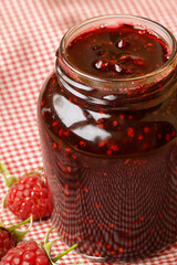 organic natural raspberry jam for dessert