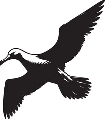 Albatross silhouette vector