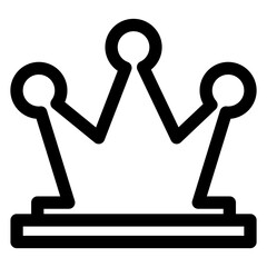 crown line icon vector illustration isolated on white background