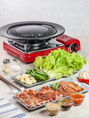 several  profesional food photo on table