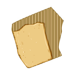 page torn cardboard cartoon. border card, sheet rough, old carton page torn cardboard sign. isolated symbol vector illustration