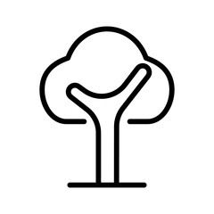 Tree line icon. Tree icon. Trees icon isolated on white background. Transparent background, minimalist symbol. Vector images