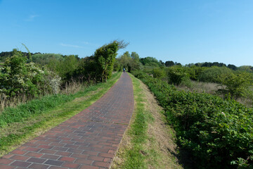 Rad- und Wanderweg auf dem Alten Deich, Insel Borkum