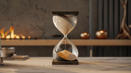 The Hourglass is a device that measures time by the flow of sand through a small hole