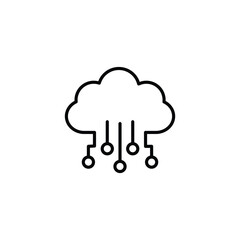 iot icon vector cloud icon with wifi