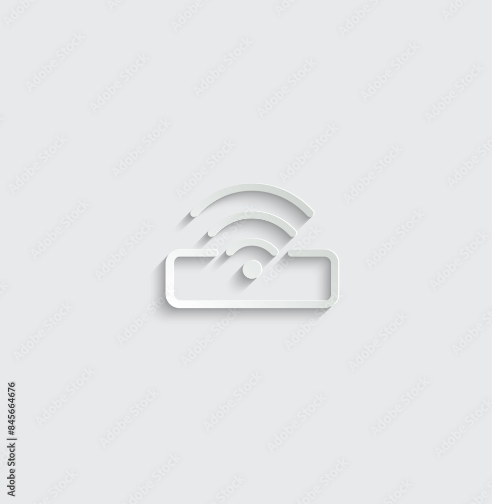 Poster wifi router icon vector. internet symbol