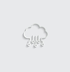 iot icon vector cloud icon with wifi