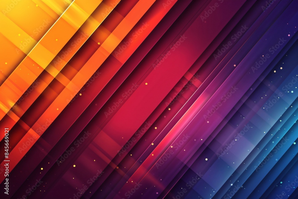 Poster close-up colorful background with lines and stars