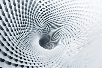 Concentric pattern of black and white circles
