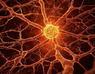 Red neuronal connections in restriction cells