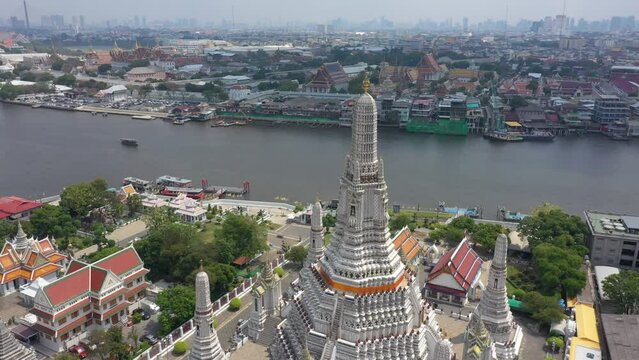 Aerial view of Bangkok, capital of Thailand.