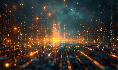 Fototapeta premium Digital Frontier Mapping the Horizons of Big Data Technology