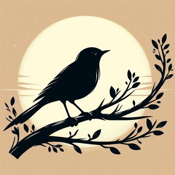 recommend clip art: Bird silhouette vector art illustration logo