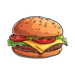 Hamburger on a transparent Background