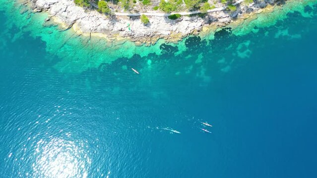 Božava (Bozava) is a charming village located on Dugi Otok, Croatia, perfect for a serene summer getaway captured by drone