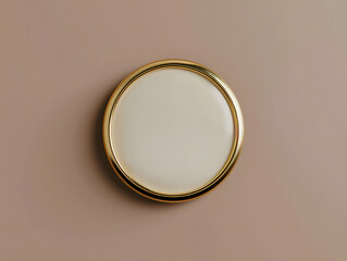 Blank top view pin badge mockup