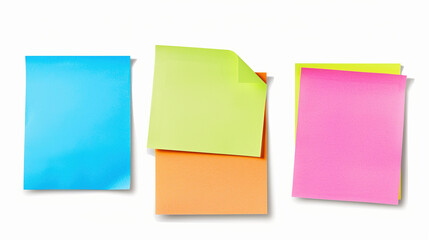 Fototapeta premium sticky notes note on isolated white