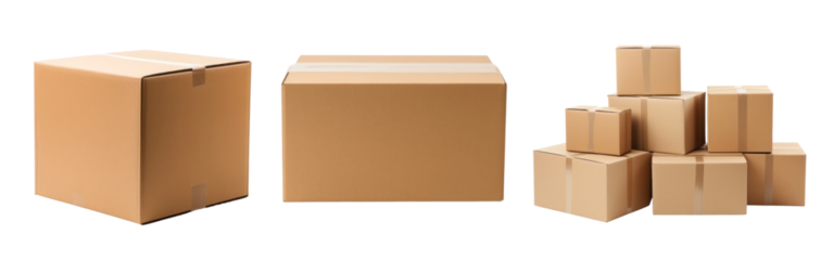 Parcel boxes delivery packages set