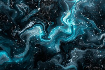 Obraz premium Blue abstract paint background with liquid fluid grunge texture ideal for artistic design projects