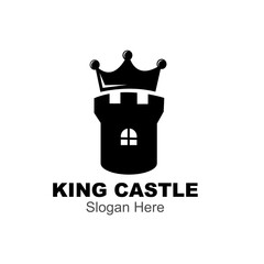 king castle logo design concept vector illustration