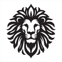 A lion face vector art illustration