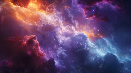 Fototapeta premium Abstract illustration, Colorful space galaxy cloud nebula. Stary night cosmos. Universe science astronomy. Supernova background wallpaper