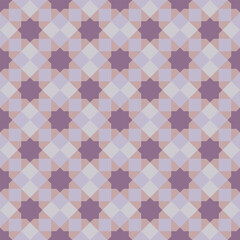 Seamless square geometric pattern. Diamond shape abstract background, purple, brown, gray. Texture design for tile, cover, poster, flyer, banner, wall, backdrop, textile. Vector illustration.