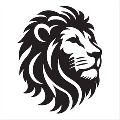 A lion face vector art illustration