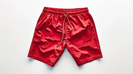 Crimson Summer Shorts Ready for a Day at the Beach