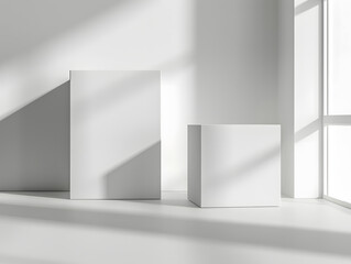 Blank carton boxes mockup