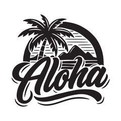Aloha Hawaii T Shirt Design. Vector illustration © дима селиванов