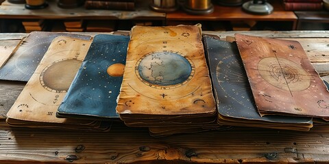 mystic hand drawn celestial bodies cards magical esoteric tarot cards magic spiritual astronomy sketch vintage cards