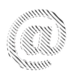 White symbol with silver diagonal ultra thin straps