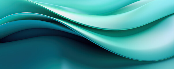 Obraz premium a background illustration of green abstract 3d waves