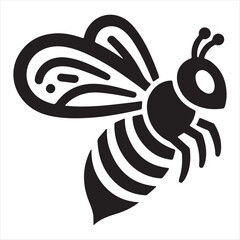 A honey bee vector art illustration