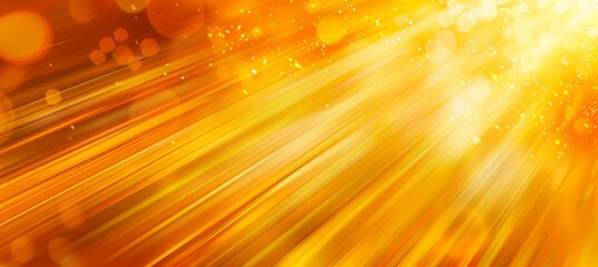 Radiant asymmetrical yellow light burst on dark gold background, creating magical sparkle