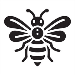 A honey bee vector art illustration