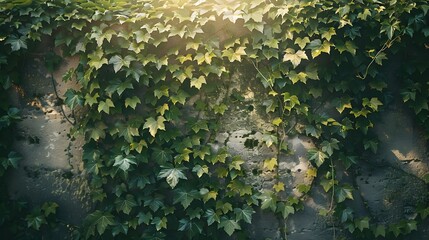 Wall Covered in Lush Ivy