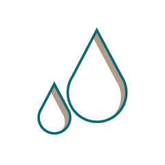 two water icon. outline design style. suitable for web, presentations, reports, water companies, etc. icon design template