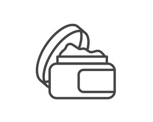 Vector icons of beauty, cosmetics and care. Bottle, jar, shower gel, face cream, body lotion, spray, ointment, paste.