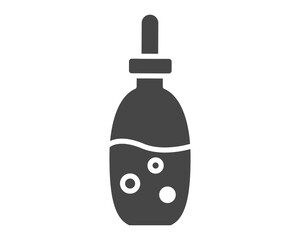 Vector black icons of beauty, cosmetics and care. Bottle, jar, shower gel, face cream, body lotion, spray, ointment, paste.