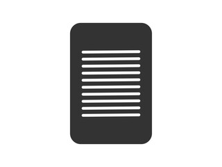 Illustration a vector icon depicting documents, suitable for web and mobile applications, isolated for use in graphic and design.