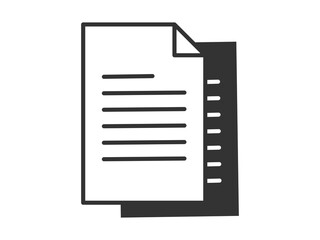 Illustration a vector icon depicting documents, suitable for web and mobile applications, isolated for use in graphic and design.