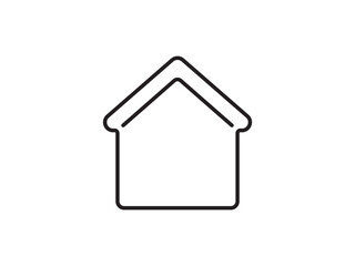 Icon a house representation, isolated against a clean background. This simple vector symbol evokes a sense of warmth and security, embodying the concept of home.