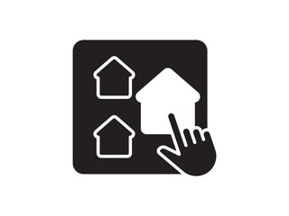 Obraz premium Icon a house representation, isolated against a clean background. This simple vector symbol evokes a sense of warmth and security, embodying the concept of home.
