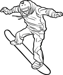 Fototapeta premium Snowboarder in Action with Green Jacket