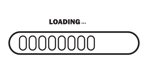 Loading vector icon. Template Loading Icon Vector. Loading icon on white background. vector illustration.