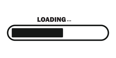 Loading vector icon. Template Loading Icon Vector. Loading icon on white background. vector illustration.